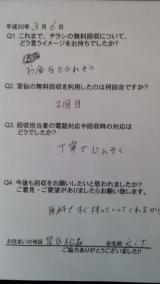 ３月６日。田子地区とご予約２件分のお客様の声です。ありがとうございました。