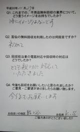 １１月２７日、ご紹介からご予約でお世話になったお客様の声です。