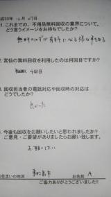 １２月２７日　東松島の車の板金屋さんからの声です。